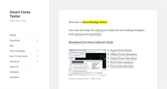 Desktop Screenshot of forexstrategytester.com